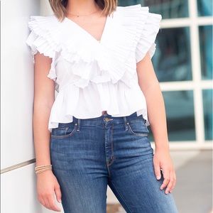 Ruffle sleeve top